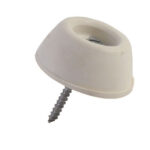 PARACOLPI GOMMA BIANCA mm 25 VITE Pz 30 0142SC25B SOTTOPIEDI E PARACOLPI       C MACHIERALDO