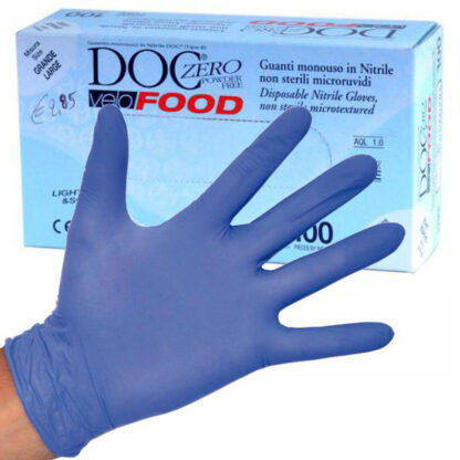GUANTI NITRILE VELO FOOD POWDER FREE Pz 100 S VELOFOODPW6 GUANTI LAVORO                F GARDENING