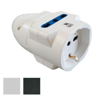 PRESA TRIPLA VOLANTE 2x2PT 1xSK BIANCO FG28521 SPINE E ADATTATORI EL        F FAEGAE