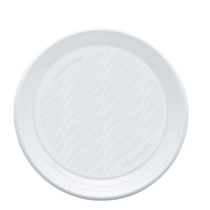PIATTO DESSERT BIANCO           Pz 20 NATURAL BIBO 5546935 MONOUSO PLASTICA             C NATURAL BIBO