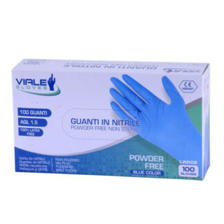 GUANTI NITRILE POWDER FREE Pz 100 L          VIALE GUNIT004 GUANTI LAVORO                F VIALE