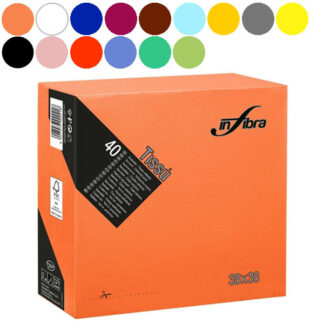 TOVAGLIOLO 2V TISSU ARANCIO   Pz  40 38x38 INFIBRA I-0459 MONOUSO TOVAGLIE/TOVAGLIOLI  C INFIBRA