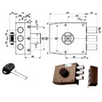 SERRATURA SIC.SEMPLICE SX POMPA      30401 MOTTURA 30401VS5A MOTTURA SERR.LEGNO APPLICARE S MOTTURA
