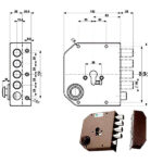 SERRATURA SIC.SEMPLICE DX            38610 MOTTURA 38610VD00 MOTTURA SERR.LEGNO APPLICARE S MOTTURA