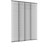 ZANZARIERA PANNELLI TELESCOPICA 130x240 NERA MEDAL BF030 RETE ZANZARIERA              F MEDAL