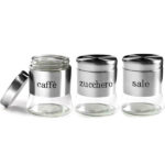 BARATTOLO VETRO SILVER             Pz 3 UTILISSIMI 772016 BARATTOLI VETRO              C UTILISSIMI
