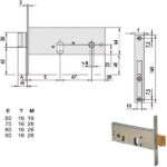 SERRATURA INFILARE FASCE ALL       44155-60-0 CISA 44155.60.0 CISA SERR.ALL/FERRO INFILARE S CISA