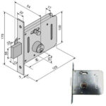 SERRATURA INF.FERRO  605.00.00.1 053.50.00.0 WELKA 05350000 WELKA SERR.ALL/FERRO INFIL.  S WELKA