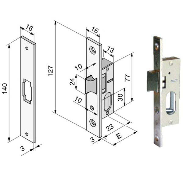 SERRATURA INF.ALL 115.15.01.0 WELKA 11515010 WELKA SERR.ALL/FERRO INFIL. S WELKA