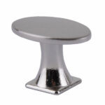 POMOLO OVALE ZAMA NICKEL SATINATO mm 18x30 150659BNS POMOLI                       F MACHIERALDO