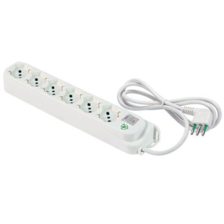MULTIPRESA 6x2PT SK BIANCO INT   RETAIL 474304 FME 474304 AVVOLGICAVI E PROLUNGHE      F FME
