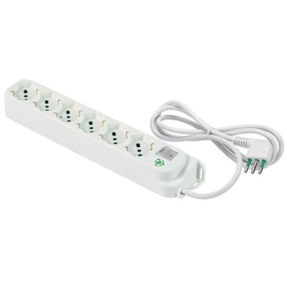 MULTIPRESA 6x2PT SK BIANCO INT   RETAIL 474304 FME 474304 AVVOLGICAVI E PROLUNGHE      F FME