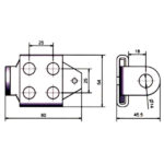 OCCHIOLO PORTALUCCHETTO MOBILE   80x54 9205 POTENT 9205 POTENT LUCCHETTI             S POTENT