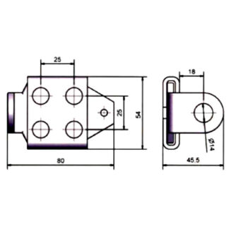 OCCHIOLO PORTALUCCHETTO MOBILE   80x54 9205 POTENT 9205 POTENT LUCCHETTI             S POTENT