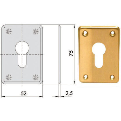 BOCCHETTA RETTANGOLARE             06043-00-0 CISA 06043.00.0 CISA VARIE                   S CISA