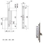 SERRATURA INFILARE MONTANTI ALL    46220-35-0 CISA 46220.35.0 CISA SERR.ALL/FERRO INFILARE S CISA