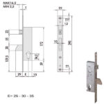 SERRATURA INFILARE MONTANTI ALL    46230-25-0 CISA 46230.25.0 CISA SERR.ALL/FERRO INFILARE S CISA