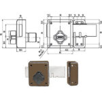 SERRATURA FERROGLIETTO 4 MANDATE        250 POTENT 250 POTENT SERR.LEGNO APPLICARE  S POTENT