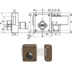 SERRATURA FERROGLIETTO 4 MANDATE        255 POTENT 255 POTENT SERR.LEGNO APPLICARE  S POTENT