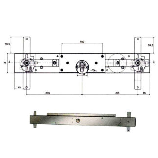 SERRATURA BASCULE SPRANGA CIL.   LLC113.5/8 POTENT LLC113.5 POTENT SERR.BASCULANTI       S POTENT