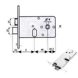 SERRATURA INFILARE FASCE ALL      Y86000-58-0 YALE Y8600058080 YALE SERR.ALL/FERRO INFILARE S YALE