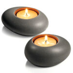 SUPPORTO TEALIGHT STONE GRIGIO  Pz 2 FANCY TESCOMA 906850.43 CANDELE                      C TESCOMA