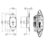 SERRATURA MOBILI ASTE ROTANTI           M85 MERONI M85OT15 MERONI SERR.MOBILI APPLIC.   S MERONI SERRATURE