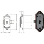 SERRATURA MOBILI ASTE ROTANTI           M93 MERONI M93B MERONI SERR.MOBILI APPLIC.   S MERONI SERRATURE