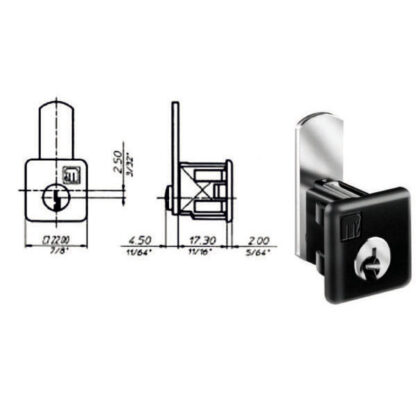 CILINDRO LEVETTA mm 17,3 CLIP IN       2352 MERONI 2352BNE14LI+21LEVA51C0Z MERONI CILINDRI              S MERONI SERRATURE