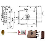 SERRATURA SIC.SEMPLICE DX DM         20501 MOTTURA 20501VDDM MOTTURA SERR.LEGNO APPLICARE S MOTTURA
