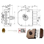 SERRATURA SIC.SEMPLICE SX DM         20500 MOTTURA 20500VSDM MOTTURA SERR.LEGNO APPLICARE S MOTTURA