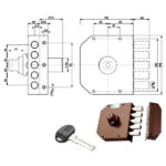 SERRATURA SIC.SEMPLICE DX POMPA      30602 MOTTURA 30602VD5A MOTTURA SERR.LEGNO APPLICARE S MOTTURA
