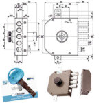 SERRATURA SIC.TRIPLICE DX POMPA      30631 MOTTURA 30631VD5BX933A MOTTURA SERR.LEGNO APPLICARE S MOTTURA