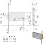 SERRATURA INFILARE FASCE ALL       44461-70-0 CISA 44461.70.0 CISA SERR.ALL/FERRO INFILARE S CISA