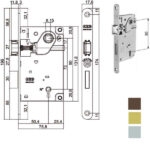 SERRATURA INF.LEGNO CENTRO E50 BRONZATA   1002 AGB B01002.50.22 AGB SERR.LEGNO INFILARE      S AGB SERRATURE