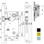 SERRATURA INF.LEGNO CENTRO E50 BAGNO OT   1006 AGB B01006.50.03 AGB SERR.LEGNO INFILARE      S AGB SERRATURE