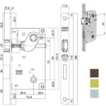 SERRATURA INF.LEGNO CENTRO E50 BAGNO BR   1005 AGB B01005.50.22 AGB SERR.LEGNO INFILARE      S AGB SERRATURE