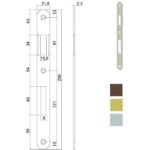 INCONTRO SERRATURE PATENT BT 8x90 CROMO OP 590 AGB B00590.01.34 AGB SERR.LEGNO INFILARE      S AGB SERRATURE