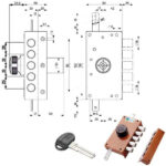 SERRATURA SIC.TRIPLICE DX POMPA      30427 MOTTURA 30427VD5AX MOTTURA SERR.LEGNO APPLICARE S MOTTURA