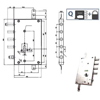SERRATURA SIC.TRIPLICE SX SCR  70    85461 MOTTURA 85461S000Q MOTTURA SERR.BLINDATE        S MOTTURA