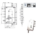 SERRATURA SIC.TRIPLICE DX SCR 110    85461 MOTTURA 85461D00BQ MOTTURA SERR.BLINDATE        S MOTTURA