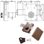 SERRATURA FERROGLIETTO POMPA 1 M     34351 MOTTURA 34351V500 E MOTTURA SERR.LEGNO APPLICARE S MOTTURA