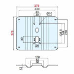 PIASTRA RINFORZO BASCULANTI GRECATA    A2479 DISEC A2479-AZ DISEC PROTETTORI             S DISEC