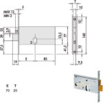 SERRATURA INFILARE FASCE ALL       44471-70-0 CISA 44471.70.0 CISA SERR.ALL/FERRO INFILARE S CISA