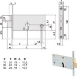 SERRATURA INFILARE FASCE ALL       44361-90-0 CISA 1.44361.90.0 CISA SERR.ALL/FERRO INFILARE S CISA