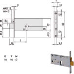 SERRATURA INFILARE FASCE ALL       44370-70-0 CISA 44370.70.0 CISA SERR.ALL/FERRO INFILARE S CISA
