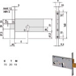 SERRATURA INFILARE FASCE ALL       44371-70-0 CISA 44371.70.0 CISA SERR.ALL/FERRO INFILARE S CISA