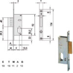 SERRATURA INFILARE MONTANTI ALL    44240-18-0 CISA 44240.18.0 CISA SERR.ALL/FERRO INFILARE S CISA