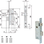 SERRATURA INFILARE MONTANTI ALL    44666-25-0 CISA 44665.25.0/44666.25.0 CISA SERR.ALL/FERRO INFILARE S CISA