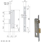 SERRATURA INFILARE MONTANTI ALL    44671-30-0 CISA 44671.30.0 CISA SERR.ALL/FERRO INFILARE S CISA